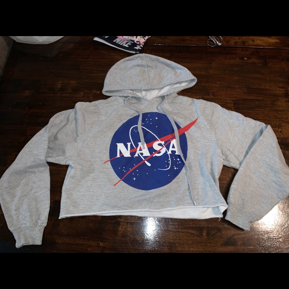 cropped NASA hoodie